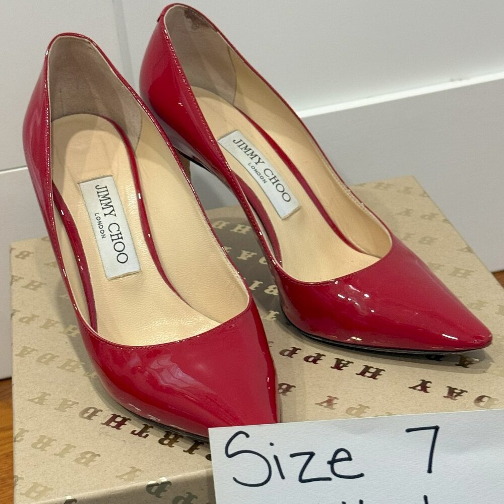 Jimmy Choo Romy 85 Pointed Toe Pump (size 37)